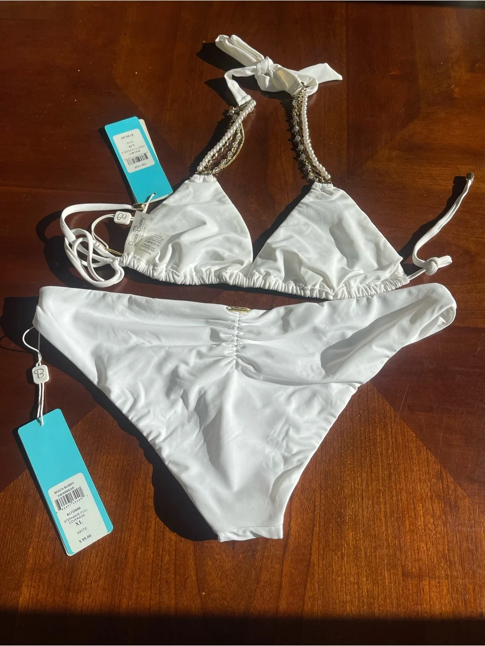 ON RESERVE FOR DIVADAR…NWT Pearl bikini set L TOP ONLY - Picture 6 of 9